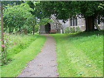 ST9917 : Path to the Church of St Mary the Virgin, Sixpenny Handley by Maigheach-gheal