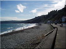 SC4483 : Laxey shore, looking south by Dr Neil Clifton