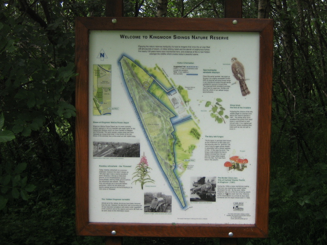 Kingmoor Sidings Nature Reserve, Information sign board