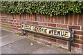 Road sign, Prince George Avenue, London N14