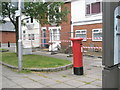 Postbox in front of cordoned-off area in Copnor Road