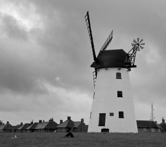 Memorial windmill leaving Blackpool