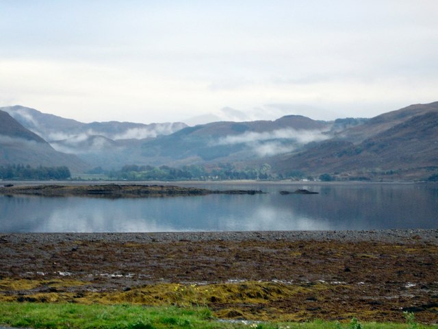 View from Lochcarron village to Attadale