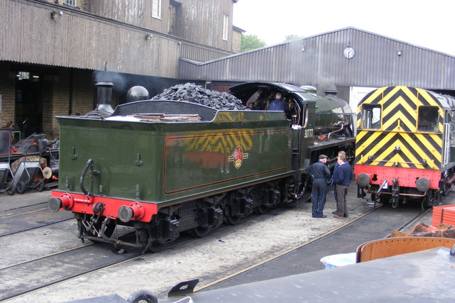 30777 in steam at Haworth