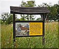 Information board on site of demolished Parish Church of St Matthew, Otterbourne