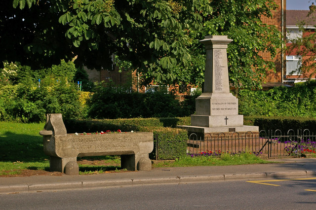 Drinking trough and War Memorial