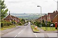 Looking down the full length of Battery Hill, Stanmore