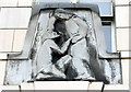 Close-up of Eric Gill relief, Moorfields Eye Hospital