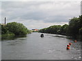 Barge on the Trent approaching Holme Lock