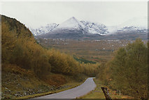 NH1184 : The A832 climbing away from An Teallach by Nigel Brown