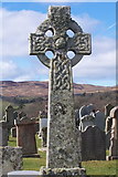 NR9157 : Old Celtic Cross in Kilbrannan Chapel Graveyard, Skipness by Chris Burrell