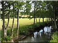 River Lugg and its meadows at Rock Bridge