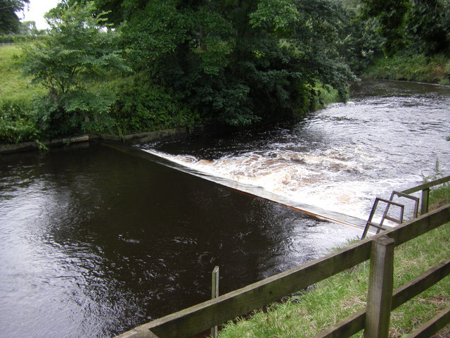 Weir on the River Wyre © Peter Bond :: Geograph Britain and Ireland