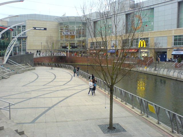The Oracle Riverside Area from the South Bank