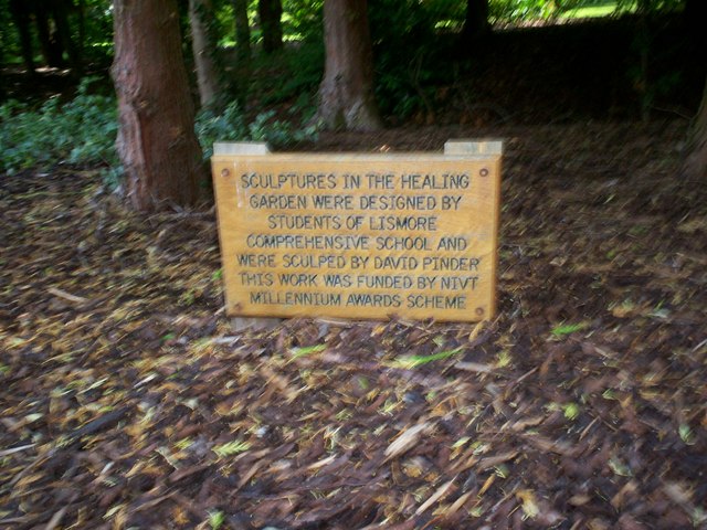 Plaque, Healing Garden, Tannaghmore Gardens