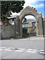 The gate to the former Holyhead Convent