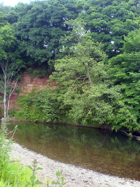 Rednick Cliff on bend of river Dove