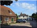 SU5574 : Village hall and brewery, Yattendon by Andrew Smith