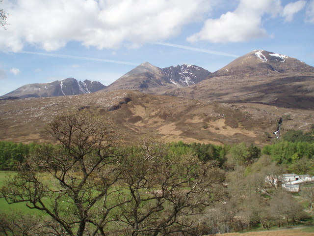 An Teallach viewed from above Dundonnell House