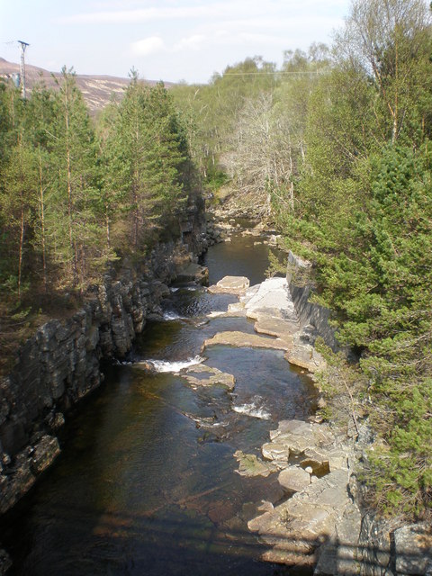 Top of Corrieshalloch Gorge seen from Braemore Junction