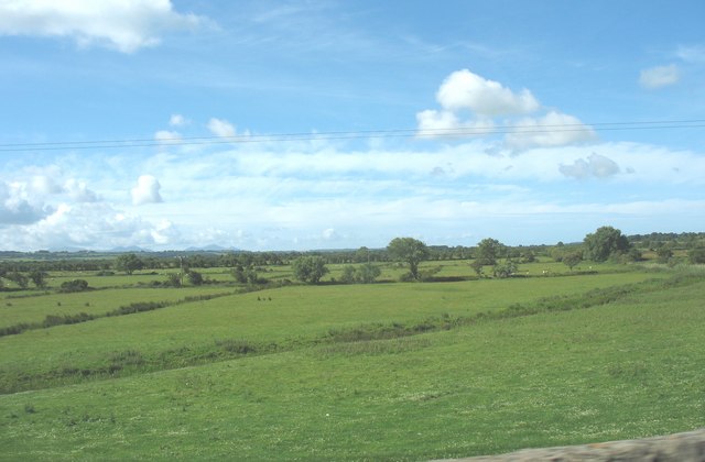 Reclaimed farmland on the western edge of the Malltraeth Marsh