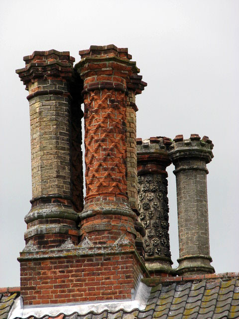 Mannington Hall - Tudor chimney stacks © Evelyn Simak :: Geograph ...