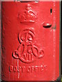 Edward VII postbox, Upper Bedford Street - royal cipher