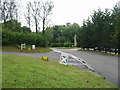 Junction of road to Apple Pie Farm on the B2086