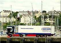 J5082 : Lorry, Bangor harbour by Albert Bridge
