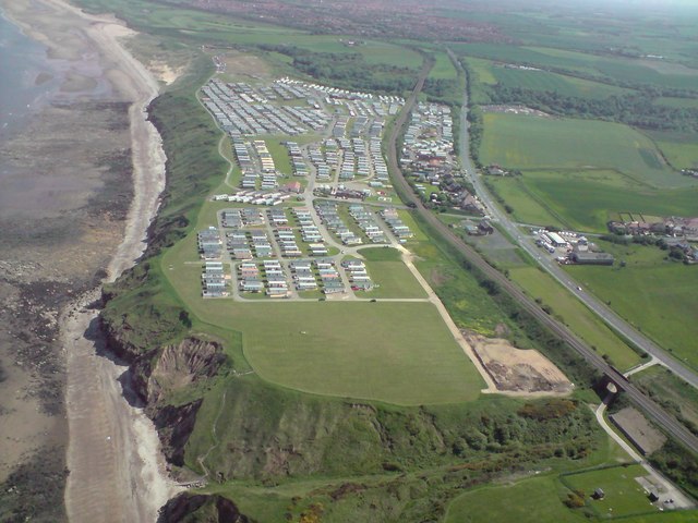 Crimdon caravan park and dunes