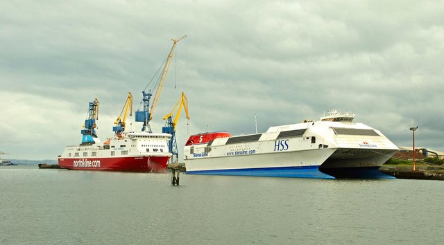 Two ferries at Belfast