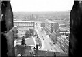 A view from the spire of the old Coventry Cathedral