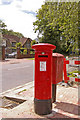 George V Pillar Box on corner of Seaforth Gardens and Broad Walk, London N21