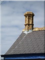 Yellow moulded brick chimney at Tabernacle Presbyterian Chapel