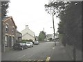 View south-westwards towards the crossroads at Llanddaniel Fab