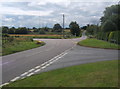 Road junction at the edge of Mendlesham village