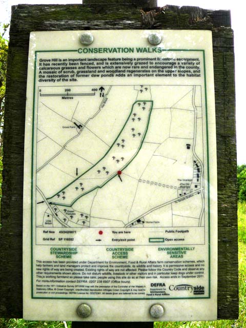 Information Board at Grove Hill