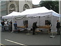 Skilled demonstrations at the mediaeval market in Cheapside