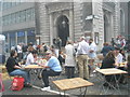 A smoky meal outside St Mary-le-Bow