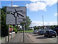 Sign on approach to Kilbowie Roundabout