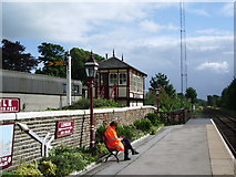 SD8163 : Settle Railway Station, Signal box by Alexander P Kapp