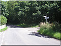 Lane junction near Lindridge