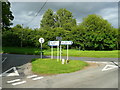 TL2579 : Road junction and sign, Little Raveley by Jonathan Billinger