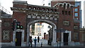 Pedestrian gate into Gunwharf Quays