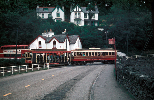 Passing Laxey bus station