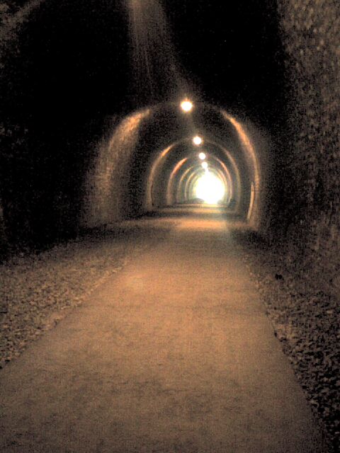 Tissington Trail through Ashbourne tunnel.