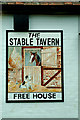 The Stable Tavern pub sign, 1 Talbot Square