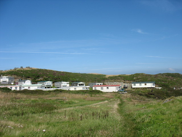 Caravans above Porth Dafarch © Eric Jones cc-by-sa/2.0 :: Geograph ...