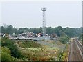 Communication Mast in scrapyard