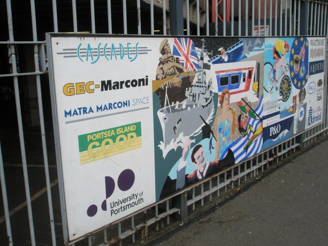 Panel 8 of the 1995 Mural at Portsmouth and Southsea Station